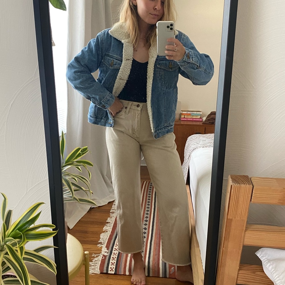 Vintage Sherpa Jean Jacket
